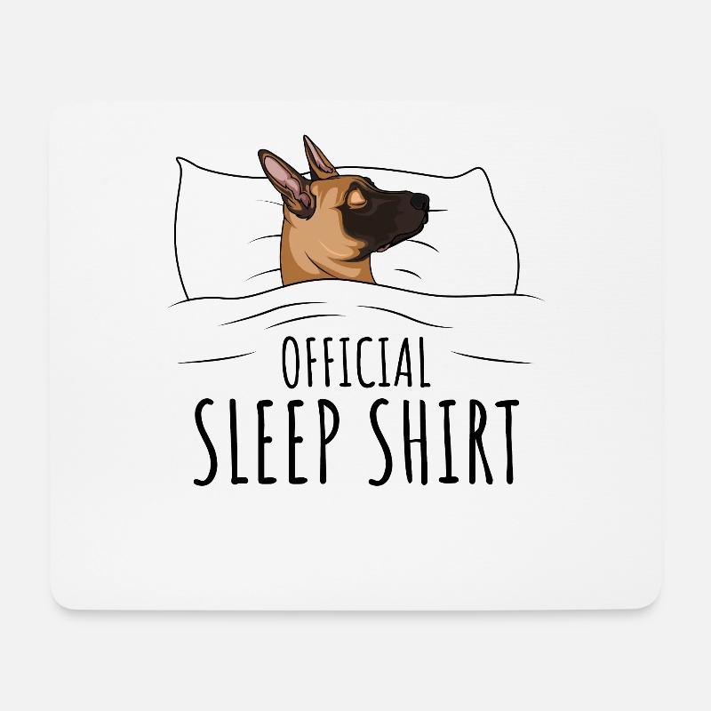 Malinois - Mousepad (Querformat) - Weiß