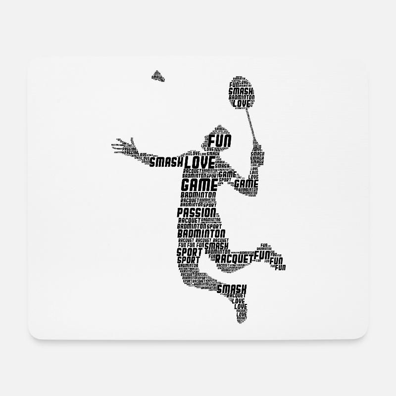 Badminton - Mousepad (Querformat) - Weiß