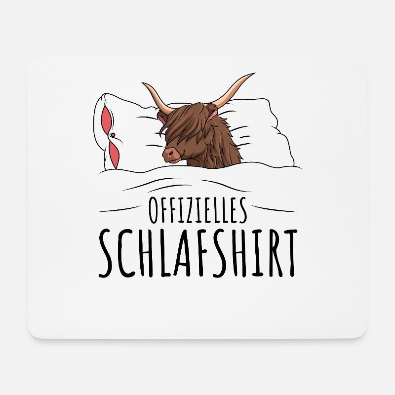 Schottisches Hochlandrind - Mousepad (Querformat) - Weiß