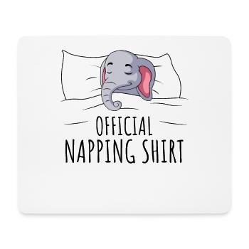 Éléphant - Tapis de souris (format paysage) - blanc - Devant
