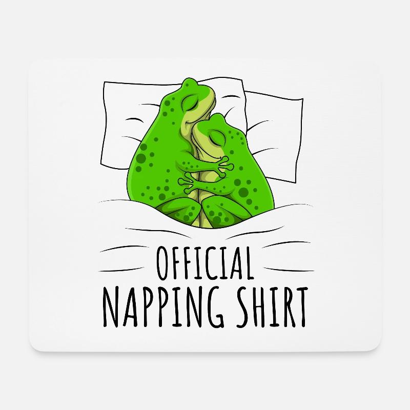 Frosch - Mousepad (Querformat) - Weiß