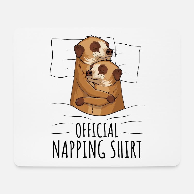 Erdmännchen - Mousepad (Querformat) - Weiß