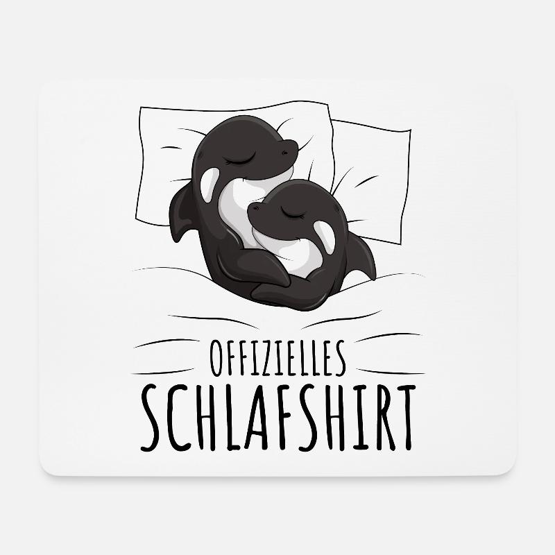 Orca Wal - Mousepad (Querformat) - Weiß