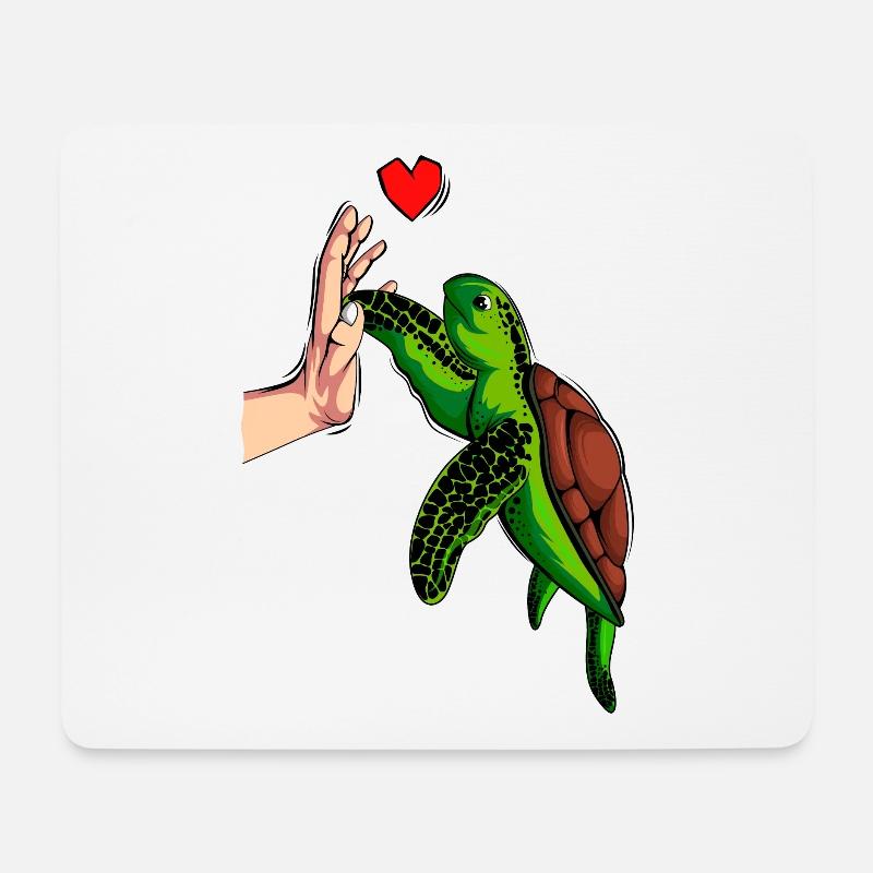 Schildkröten - Mousepad (Querformat) - Weiß