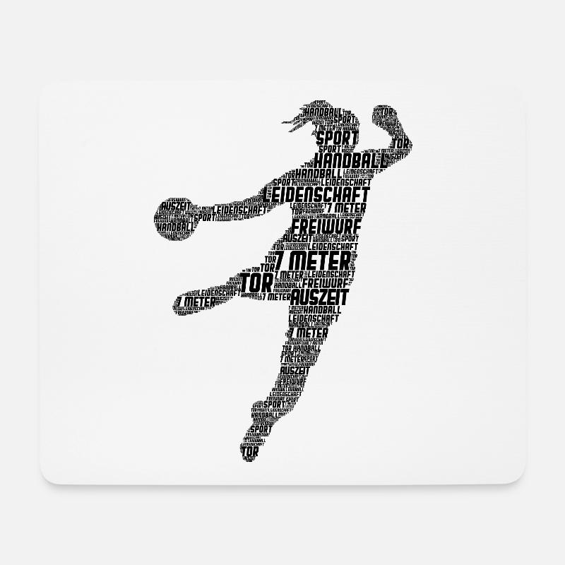 Handball Handballerin - Mousepad (Querformat) - Weiß