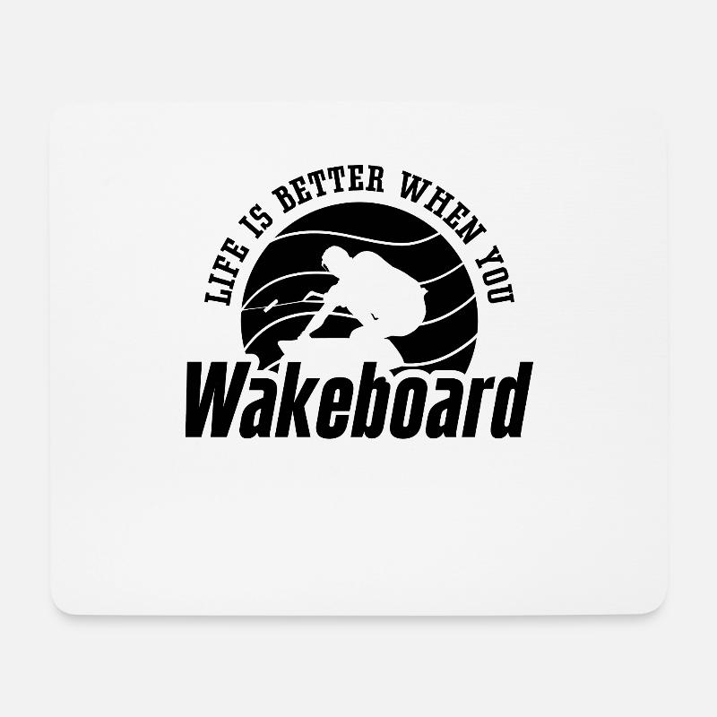 Wakeboard Wakeboarder Wakeboarding Geschenkidee - Mousepad (Querformat) - Weiß