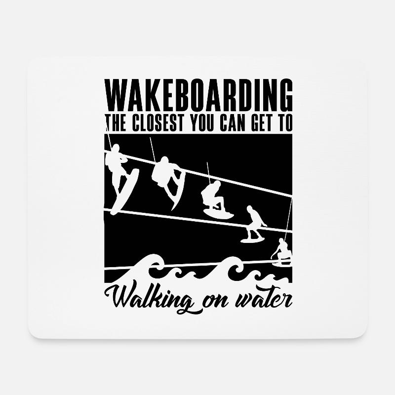 Wakeboard Wakeboarden Wakeboarder Geschenkidee - Mousepad (Querformat) - Weiß