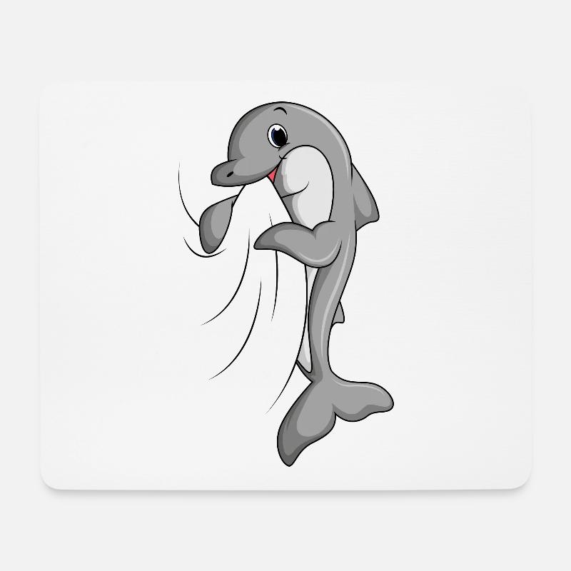 Delfin - Mousepad (Querformat) - Weiß