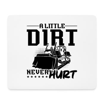 Excavatrice Caterpillar Construction Worker Bulldozer Idée cadeau - Tapis de souris (format paysage) - blanc - Devant