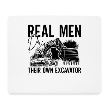 Bagger Bauarbeiter Bau Baggerfahrer Geschenkidee - Mousepad (Querformat) - Weiß - Vorne
