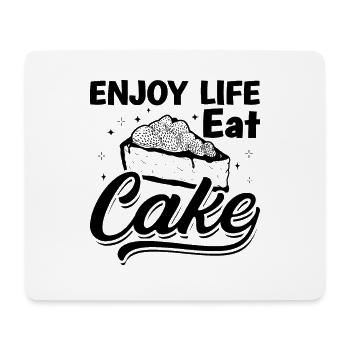 Enjoy Life Eat Cake Baker Baking Bakery Chef Cake - Mousepad (Querformat) - Weiß - Vorne