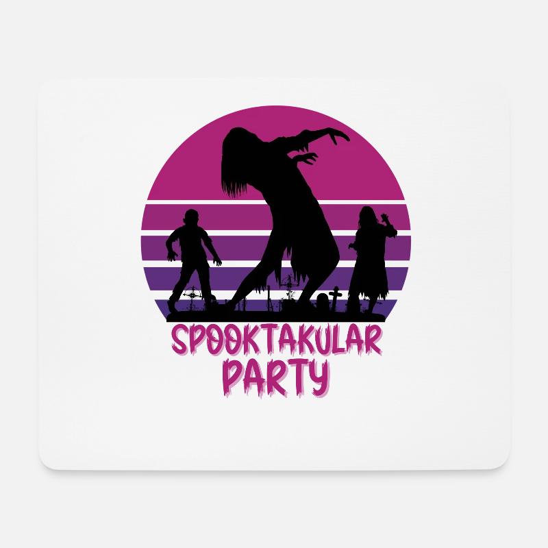 Spuk-Party - Mousepad (Querformat) - Weiß