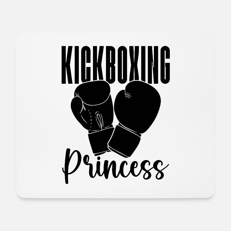 Kickboxing Princess Kickboxer Boxing Fight Fighter - Mousepad (Querformat) - Weiß