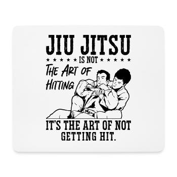 Jiu Jitsu Is Not The Art Of Hitting Fighter Fight - Mousepad (Querformat) - Weiß - Vorne