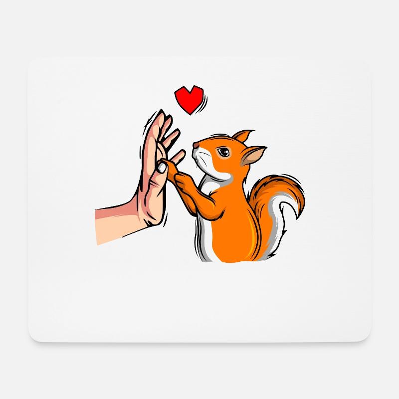 Eichhörnchen Mädchen Kinder Damen - Mousepad (Querformat) - Weiß