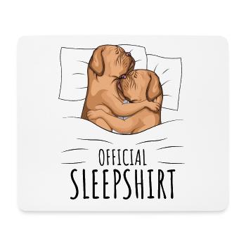Dogue de Bordeaux Chemise de nuit Dogue - Tapis de souris (format paysage) - blanc - Devant