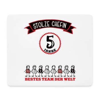 Jubiläum 5 Jahre Chefin Vorgesetzte 5. Jubi Arbeit - Mousepad (Querformat) - Weiß - Vorne