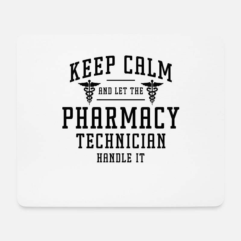 Keep Calm And Health Care Pharmacy Tech Pharmacist - Mousepad (Querformat) - Weiß