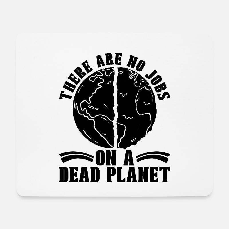 There Are No Jobs Save The Planet Climate Activist - Mousepad (Querformat) - Weiß