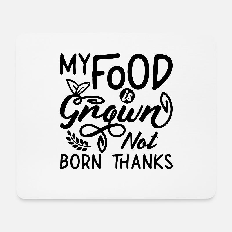 My Food Is Grown Vegan Chef Vegetables Vegan Chefs - Mousepad (Querformat) - Weiß