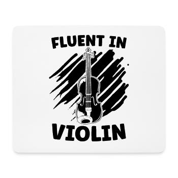 Fluent In Violin Violin Retro Instrument Violinist - Mousepad (Querformat) - Weiß - Vorne