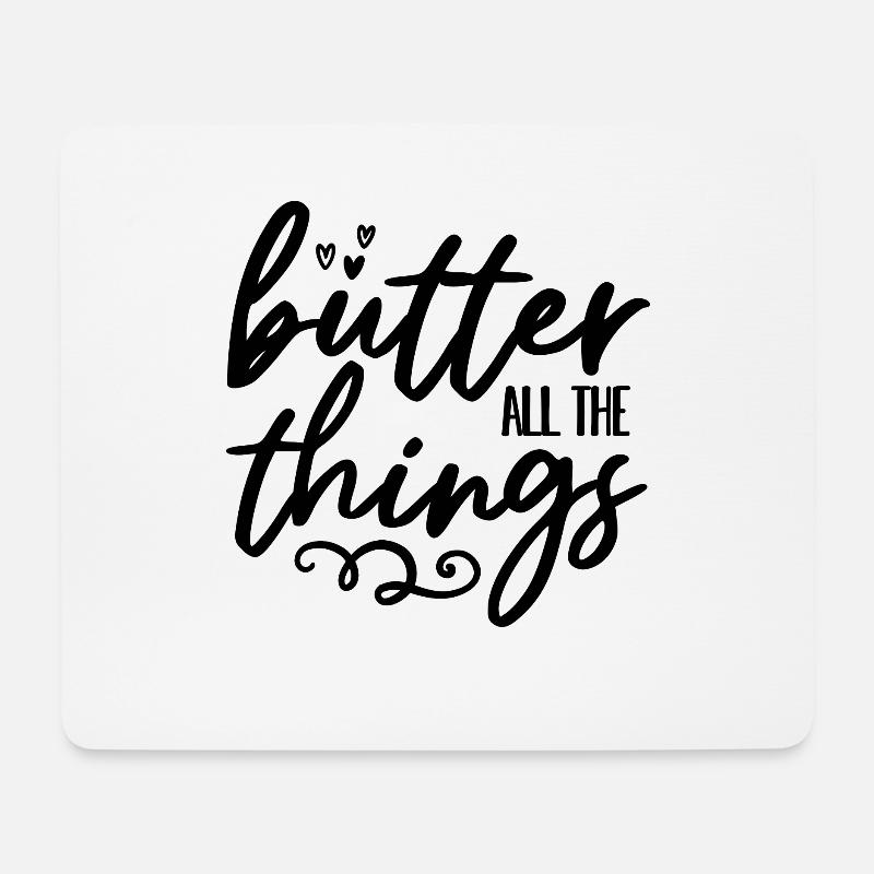 Butter All The Things Keto Diet Ketosis Keto Lover - Mousepad (Querformat) - Weiß