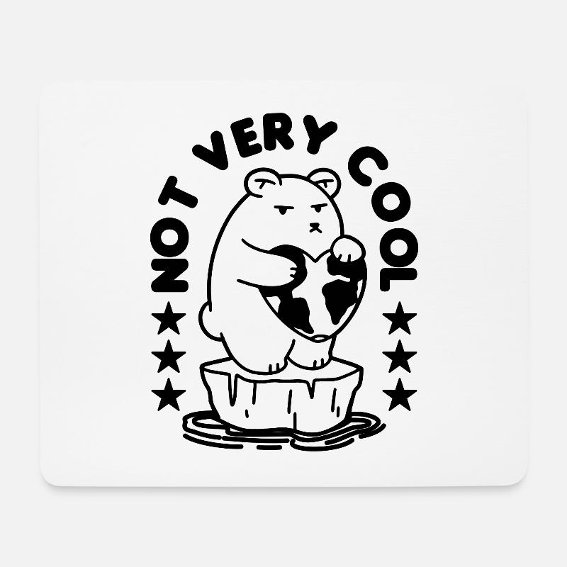 Not Very Cool Awareness Global Warming Advocate - Mousepad (Querformat) - Weiß