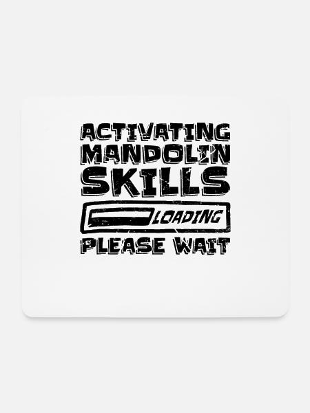 Activating Mandolin Skills Bluegrass Music Player - Mouse Pad (horizontal) - white