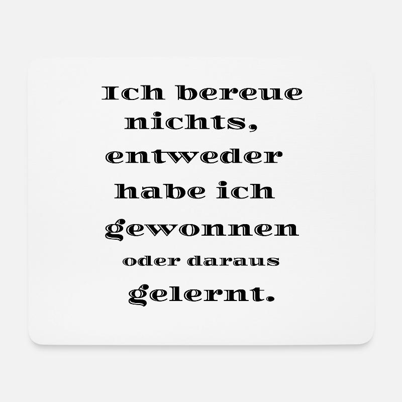 Ich bereue nichts - Mousepad (Querformat) - Weiß