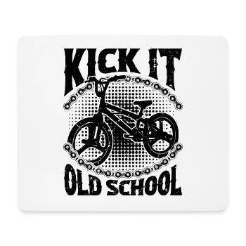 Kick It Old School BMX Racing Cycling BMX Rider - Mouse Pad (horizontal) - white - Front