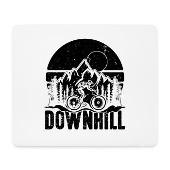 Downhill Racing Cyclist Bike Racing Mountain Biker - Mouse Pad (horizontal) - white - Front