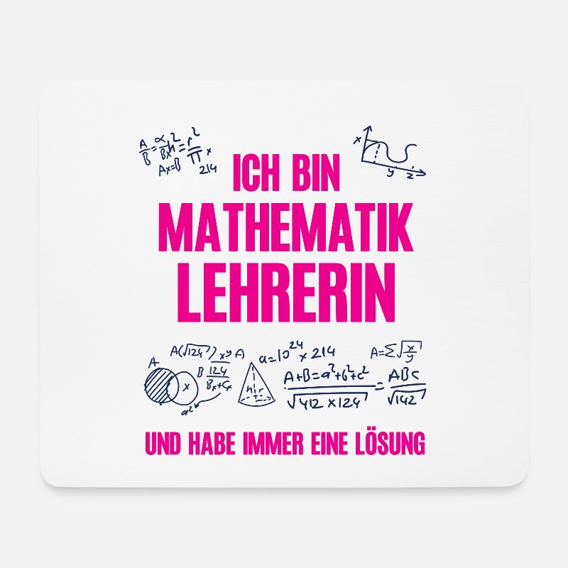 Mathematik Lehrerin Mathelehrerin Mathe Lehrkraft - Mousepad (Querformat) - Weiß