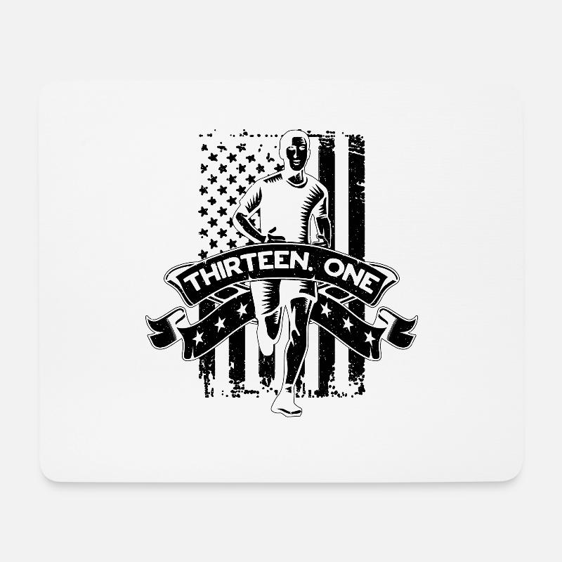 Thirteen One Half Marathon Running Race Marathoner - Mousepad (Querformat) - Weiß