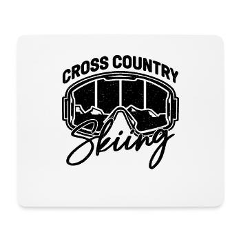 Cross Country Skiing Loves Ski Racing XC Skier - Mouse Pad (horizontal) - white - Front