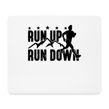 Run Up Run Down aime Ultra Running Trail Runner - Tapis de souris (format paysage) - blanc - Devant