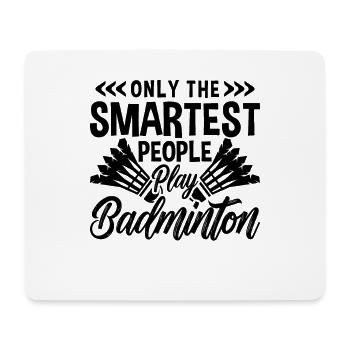 Seul le joueur de badminton le plus intelligent - Tapis de souris (format paysage) - blanc - Devant