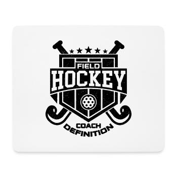 Field Hockey Coach Retro Floor Ball Hockey Player - Mousepad (Querformat) - Weiß - Vorne