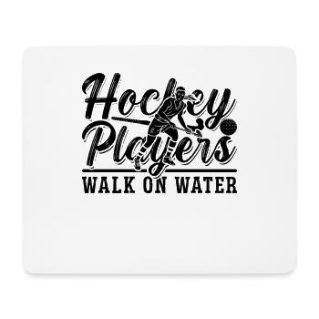 Les joueurs de hockey marchent sur le pied Joueur de hockey - Tapis de souris (format paysage) - blanc - Devant
