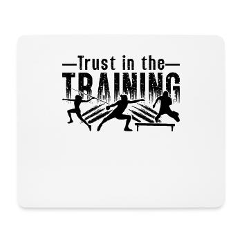 Trust In The Training Athletic Running Sprinter - Mouse Pad (horizontal) - white - Front