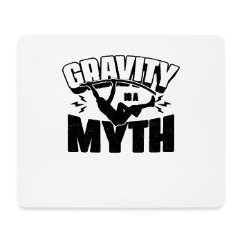 Gravity Is A Myth Track And Field Pole Vaulter - Mouse Pad (horizontal) - white - Front