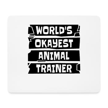 World’s Okayest Animal Dog Trainer Dresseurs d’animaux - Tapis de souris (format paysage) - blanc - Devant
