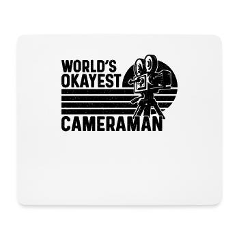Caméraman le plus correct du monde Opérateurs de caméra rétro - Tapis de souris (format paysage) - blanc - Devant