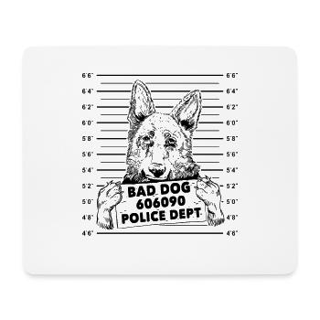 Bad Dog 606090 Military Dogs German Shepherd Lover - Mousepad (Querformat) - Weiß - Vorne