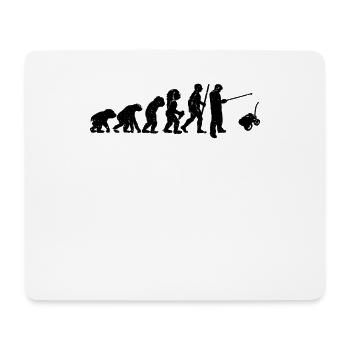 RC Car Evolution Retro Radio Controlled RC Racer - Mouse Pad (horizontal) - white - Front