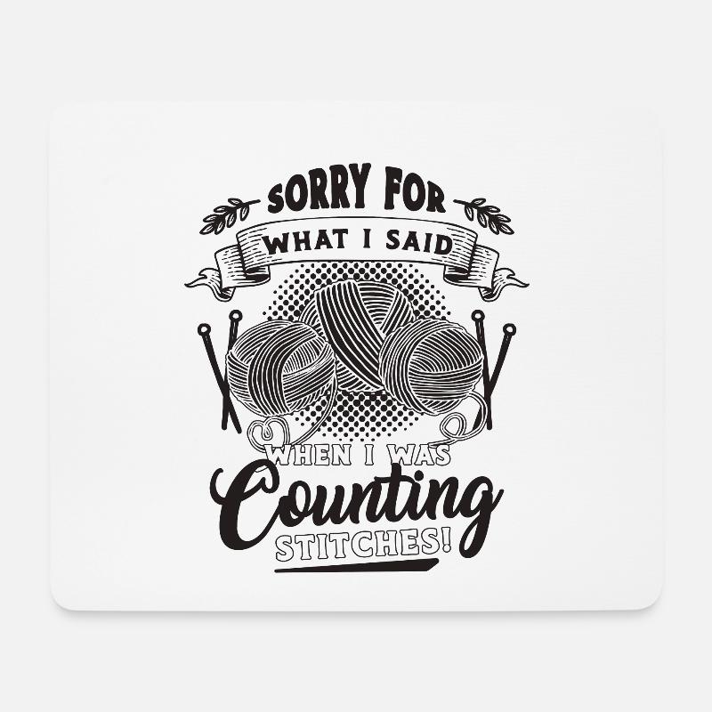 I Am Sorry For What I Crafting Yarn Crochet Lover - Mousepad (Querformat) - Weiß