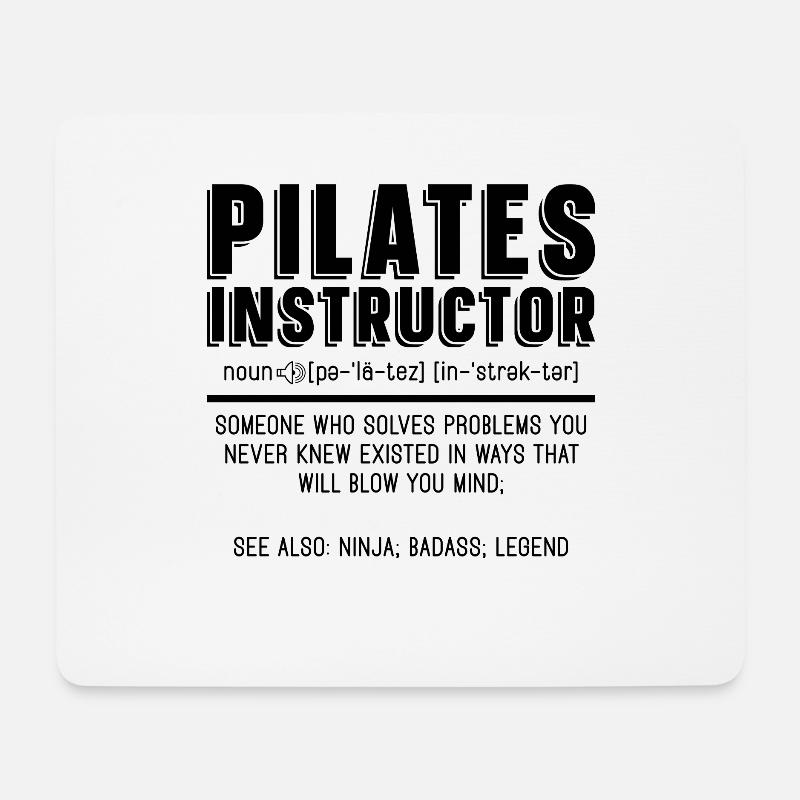 Pilates Instructor Someone Who Solves Reformer - Mousepad (Querformat) - Weiß