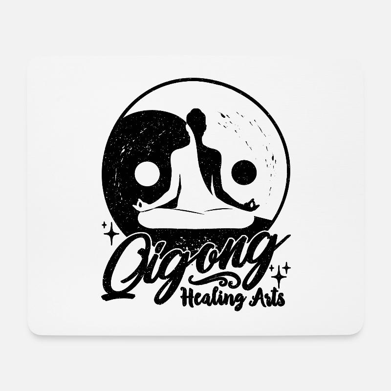 Qigong Healing Arts Yin Yang Chikung Qigong Lover - Mousepad (Querformat) - Weiß