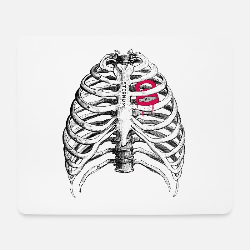 Kettlebell Herz // Liebe - Mousepad (Querformat) - Weiß