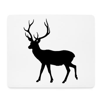 Cerf - Tapis de souris (format paysage) - blanc - Devant