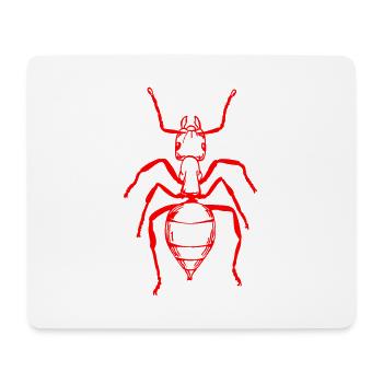 Ameise in Rot - red ant - Mousepad (Querformat) - Weiß - Vorne